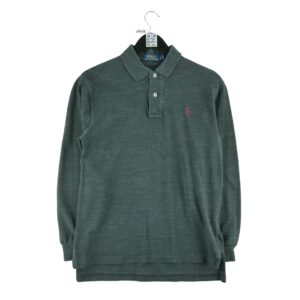 Polo manches longues homme gris Polo Ralph Lauren Col Polo