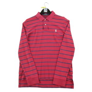 Polo manches longues homme rouge Polo Ralph Lauren Motif a rayures Col Polo