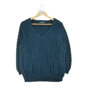 Pull femme manches longues marine Lauren Ralph Lauren Col V