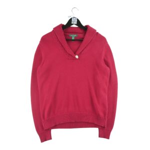 Pull femme manches longues rouge Lauren Ralph Lauren Col V