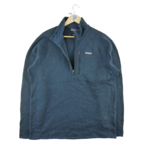 Pull polaires homme manches longues marine Patagonia Col Montant