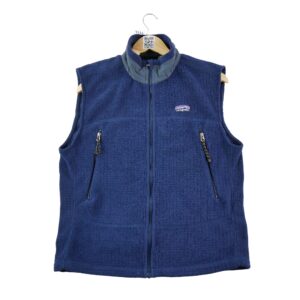 Veste polaires homme sans manches marine Patagonia Col Montant