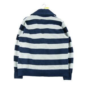 Gilet femme manches longues marine Tommy Hilfiger Motif a rayures Col Chale