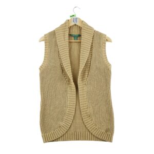 Gilet femme sans manches beige Lauren Ralph Lauren Col V