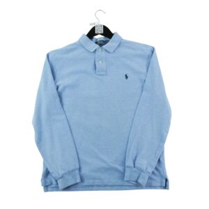 Polo manches longues homme bleu clair Polo Ralph Lauren Col Polo