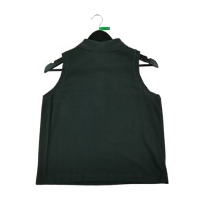 Polo sans manches femme noir Lacoste Col Polo