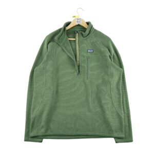 Pull polaires homme manches longues kaki Patagonia Col Montant