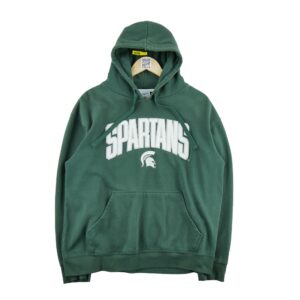 Sweat a capuche homme manches longues vert Champion Col Rond Equipe Michigan