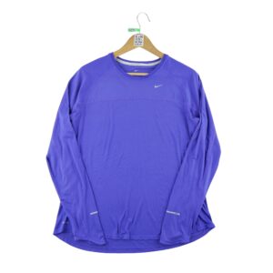 T shirt femme manches longues violet Nike Col Rond