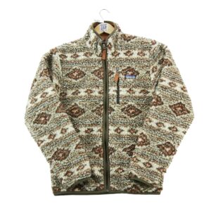 Veste polaires homme manches longues beige Patagonia Motif a motifs Col Montant