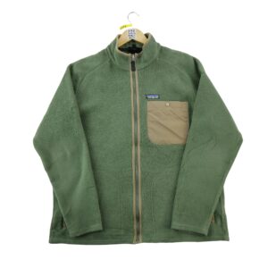 Veste polaires homme manches longues vert Patagonia Col Montant