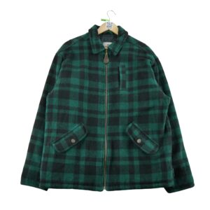 Blouson homme manches longues vert Levi Strauss Motif a carreaux Col Harrington