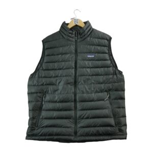 Doudoune homme sans manches noir Patagonia Col Montant
