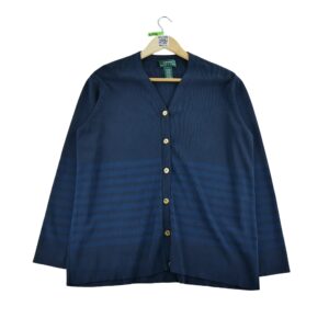 Gilet femme manches longues marine Lauren Ralph Lauren Motif a rayures Col V