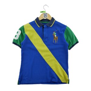 Polo manches courtes enfant bleu Polo Ralph Lauren Col Polo