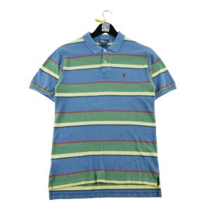 Polo manches courtes enfant bleu Polo Ralph Lauren Motif a rayures Col Polo