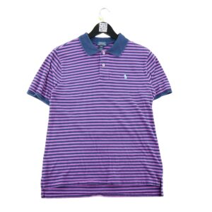 Polo manches courtes enfant violet Polo Ralph Lauren Motif a rayures Col Polo