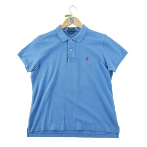 Polo manches courtes femme bleu clair Polo Ralph Lauren Col Polo