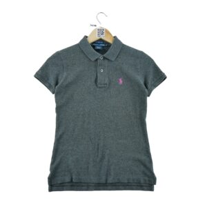 Polo manches courtes femme gris Polo Ralph Lauren Col Polo
