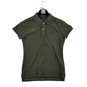 Polo manches courtes femme kaki Polo Ralph Lauren Col Polo