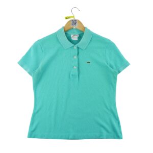 Polo manches courtes femme turquoise Lacoste Col Polo