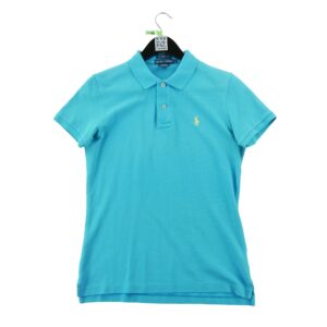 Polo manches courtes femme turquoise Lauren Ralph Lauren Col Polo