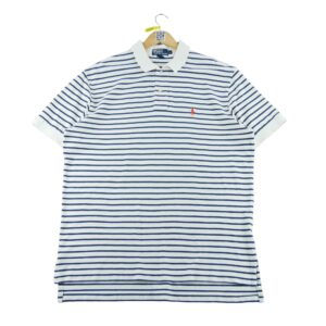 Polo manches courtes homme blanc Polo Ralph Lauren Motif a rayures Col Polo