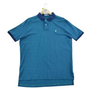 Polo manches courtes homme bleu Polo Ralph Lauren Col Polo