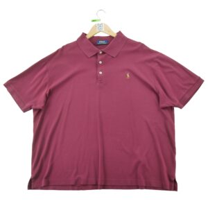Polo manches courtes homme bordeaux Polo Ralph Lauren Col Polo