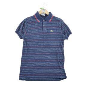 Polo manches courtes homme marine Lacoste Motif a rayures Col Polo