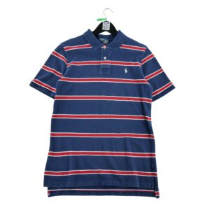 Polo manches courtes homme marine Polo Ralph Lauren Motif a rayures Col Polo