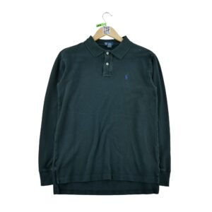 Polo manches longues enfant noir Polo Ralph Lauren Col Polo