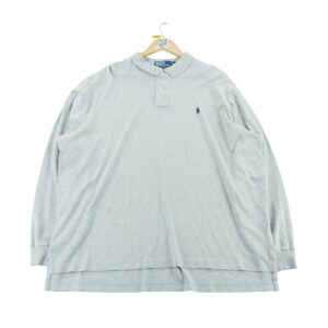 Polo manches longues homme gris Polo Ralph Lauren Col Polo
