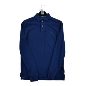 Polo manches longues homme marine Polo Ralph Lauren Col Polo