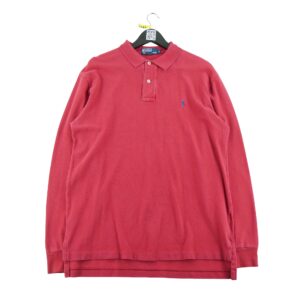 Polo manches longues homme rouge Polo Ralph Lauren Col Polo