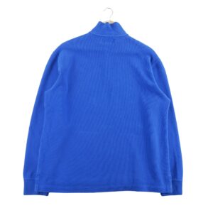 Pull homme manches longues bleu Polo Ralph Lauren Col Montant