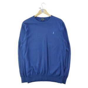 Pull homme manches longues marine Polo Ralph Lauren Col Rond