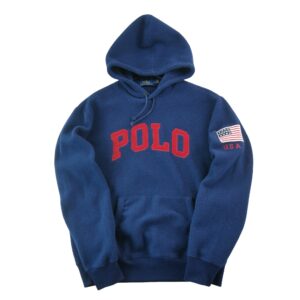 Pull polaires homme manches longues marine Polo Ralph Lauren Col Rond