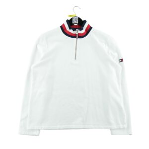 Sweat femme manches longues blanc Tommy Hilfiger Col Montant