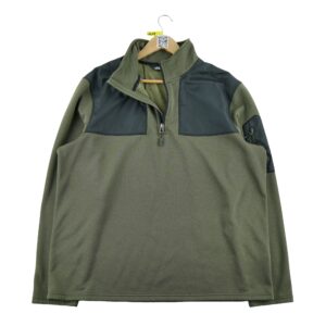 Sweat homme manches longues kaki The North Face Col Montant
