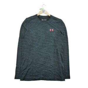 T shirt manches longues femme noir Under Armour Motif chine Col Rond