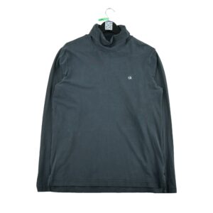 T shirt manches longues homme noir Calvin Klein Col Roule