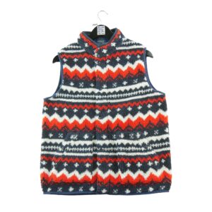 Veste polaires femme sans manches bleu Polo Ralph Lauren Motif a motifs Col Montant