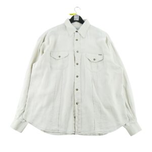 Chemise classiques homme manches longues beige Vintage