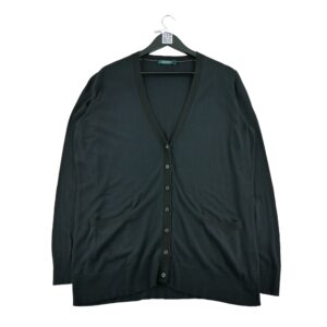 Gilet femme manches longues noir Lauren Ralph Lauren Col V