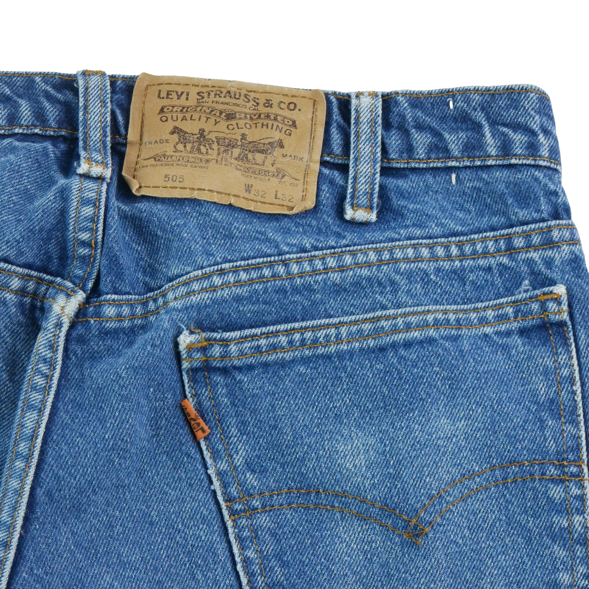 Jean Homme Orange Tab Made in USA Bleu 8