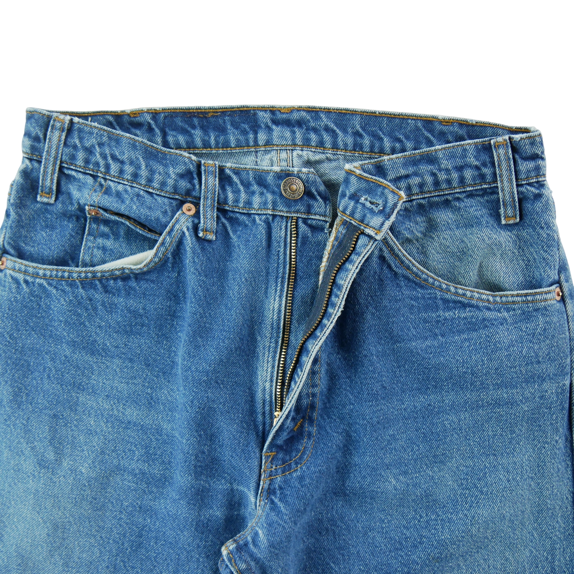 Jean Homme Orange Tab Made in USA Bleu 5