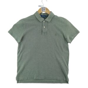 Polo manches courtes homme kaki Polo Ralph Lauren Col Polo