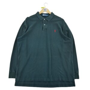 Polo manches longues homme marine Polo Ralph Lauren Col Polo