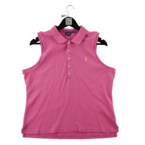 Polo sans manches femme rose Polo Ralph Lauren Col Polo